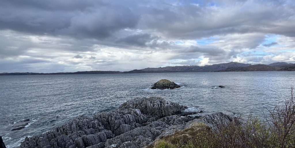 Looking ahead from wild site on Loch Ailort