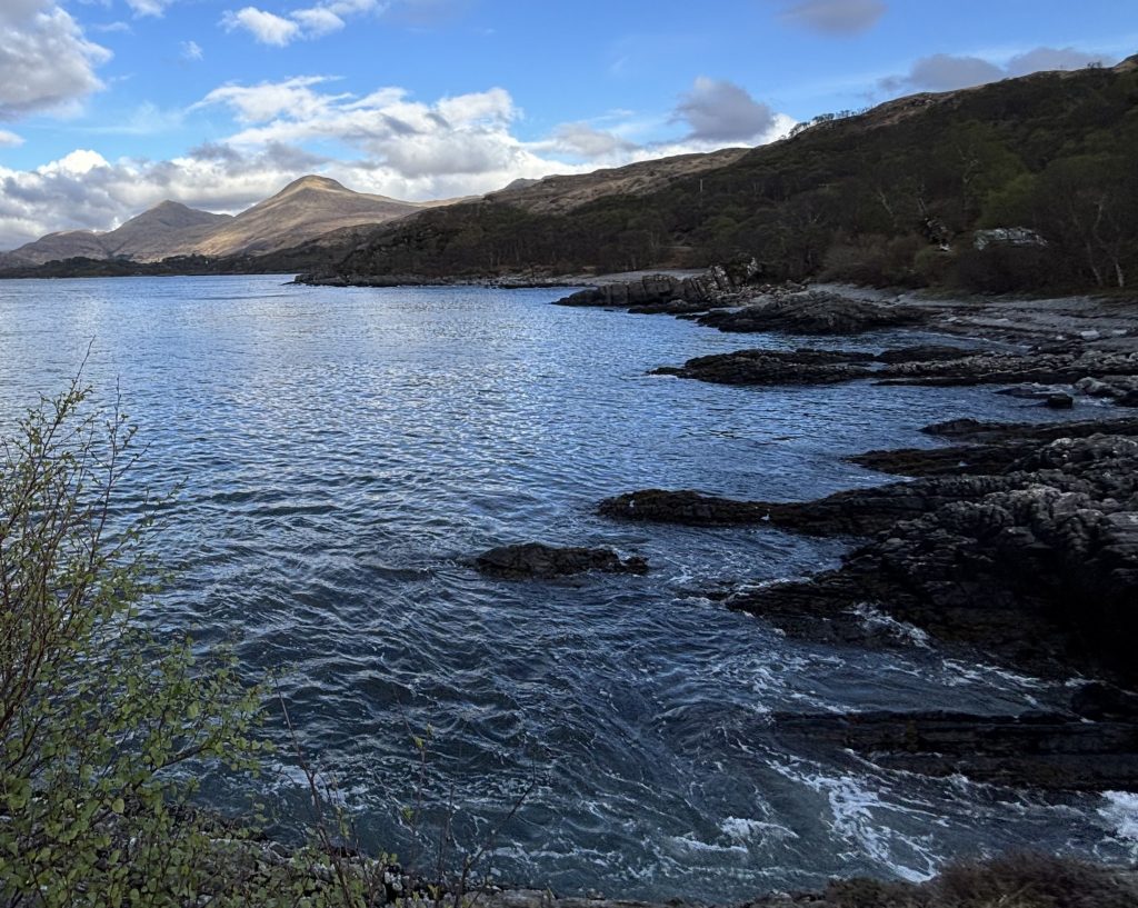 Looking right from wild site on Loch Ailort